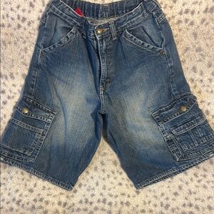 Kids Blue‎ Denim Cargo Shorts